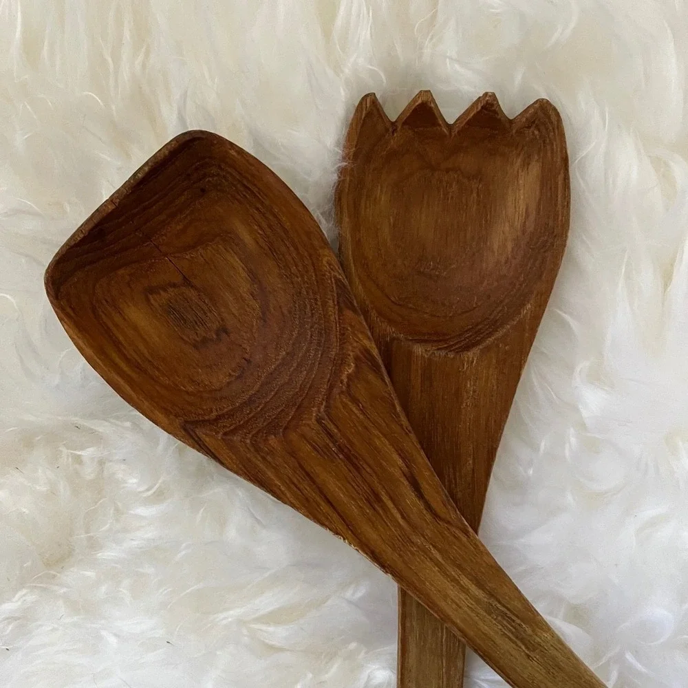 Vintage‎ Wooden Salad Servers